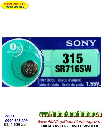 Sony SR716SW/315, Pin đồng hồ đeo tay 1.55v Sony SR716SW/315